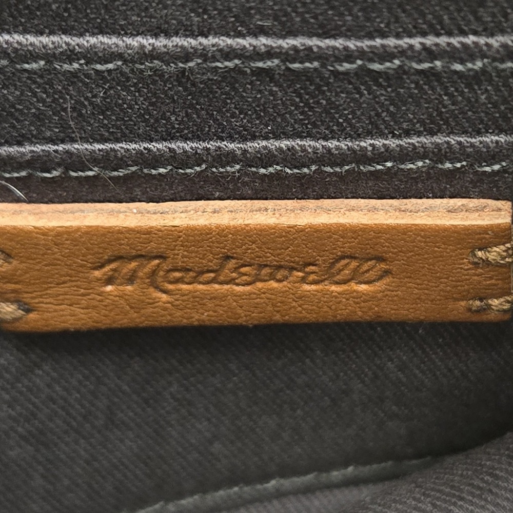 Madewell F6966 Leather Pouch Clutch English Saddle Brown Zip Wallet 9x6 - Picture 6 of 8